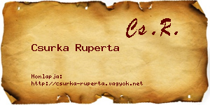Csurka Ruperta névjegykártya